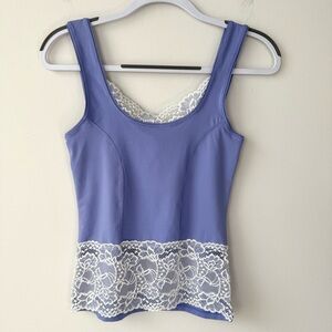Vintage Y2K Victoria’s Secret Pink Lace Stretch Tank Top Purple